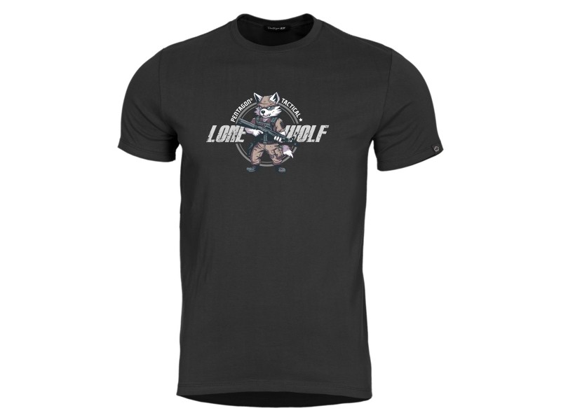 Pentagon T-Shirt Ageron Lone WolfK09012-LO Black