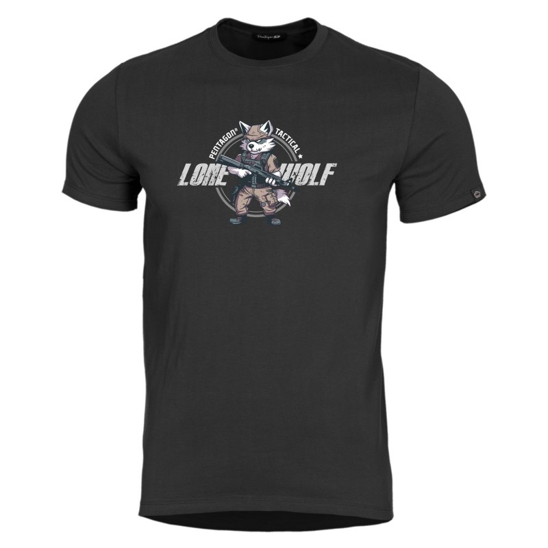 Pentagon T-Shirt Ageron Lone WolfK09012-LO Black