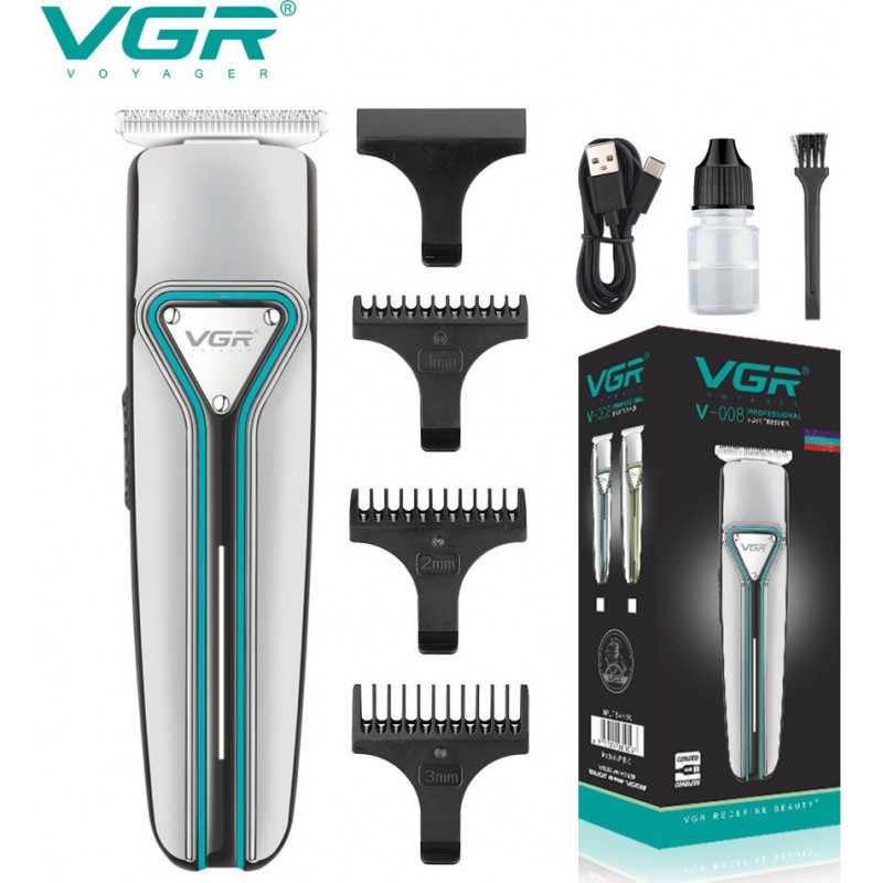 Vgr V-008 Επαναφορτιζόμενο Αδιάβροχο Trimmer Για Γέννια & Σώμα 