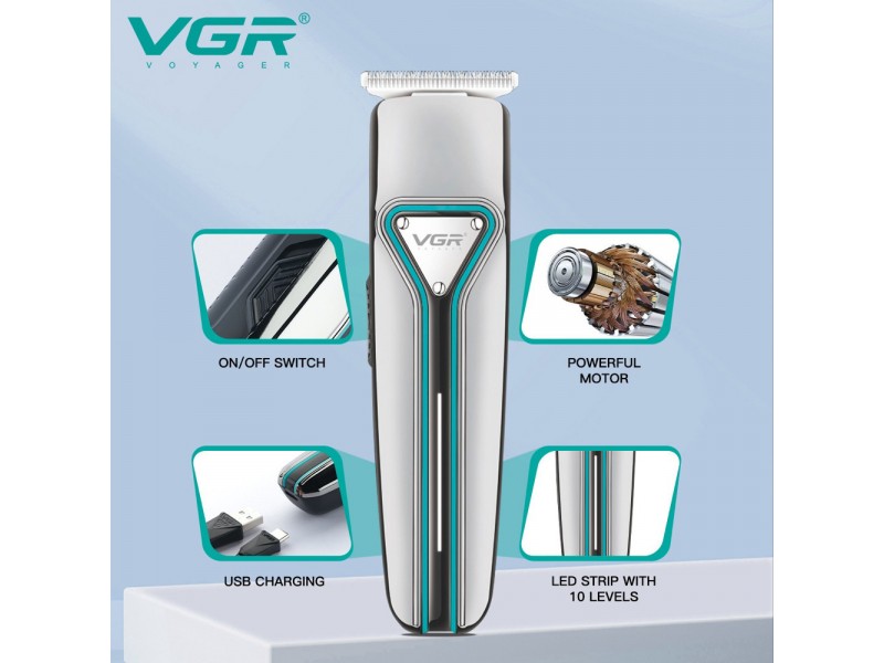 Vgr V-008 Επαναφορτιζόμενο Αδιάβροχο Trimmer Για Γέννια & Σώμα 