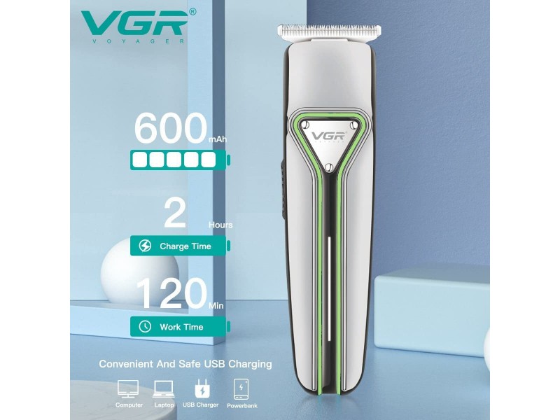 Vgr V-008 Επαναφορτιζόμενο Αδιάβροχο Trimmer Για Γέννια & Σώμα 