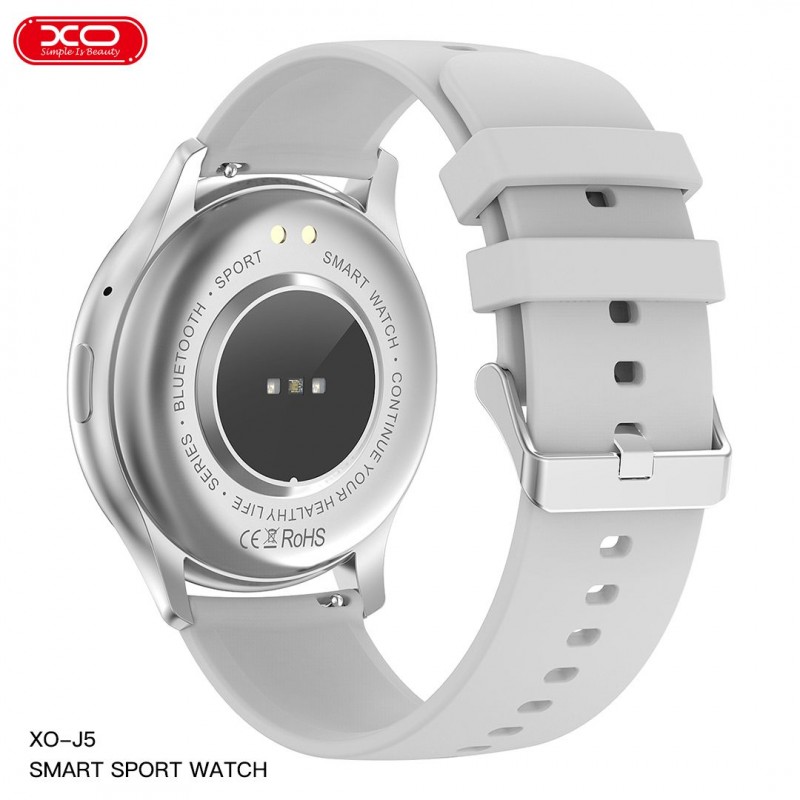 XO J5 Smartwatch Με Οθόνη Αφής & Παλμογράφο (Ασημί)